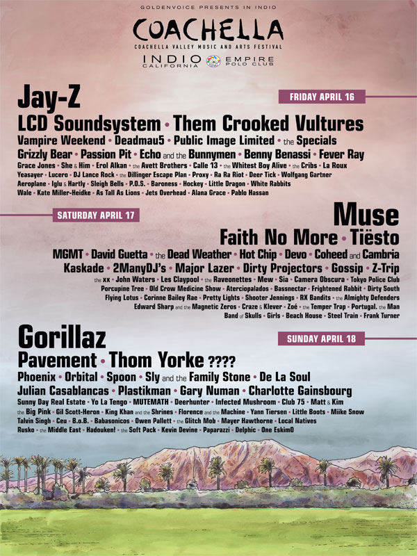 2010 Coachella Lineup Announced