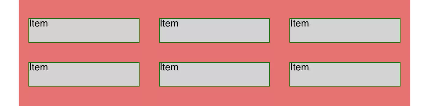 A Flexbox layout with margins all around