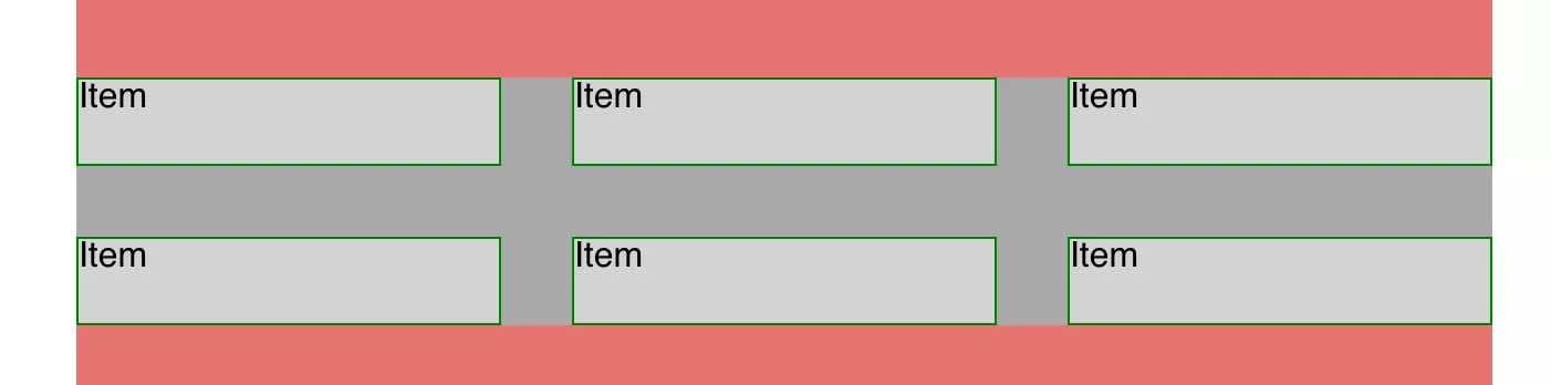 A Flexbox layout with negative margins and a wrapper to hide overflow